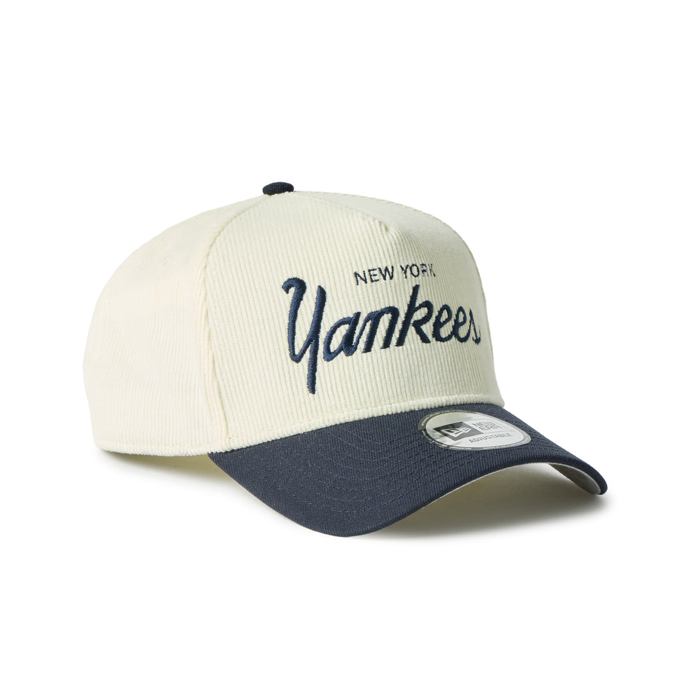 9FORTY A-Frame ニューヨーク・ヤンキース Summer Corduroy サマーコーデュロイ クロームホワイト/ネイビー | NEW ERA ニューエラ公式オンラインストア