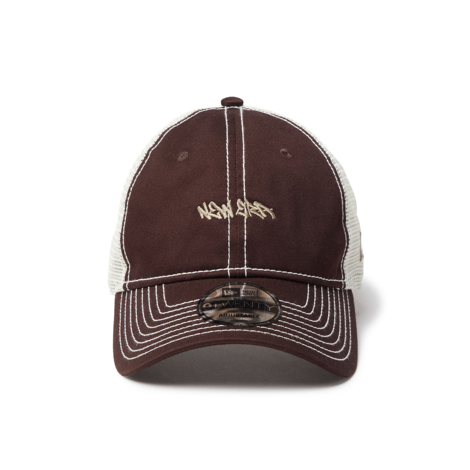 9TWENTY トラッカー Tagging Logo Mini バーントウッド/クロームホワイト | NEW ERA ニューエラ公式オンラインストア