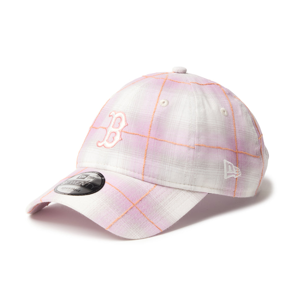 9TWENTY ボストン・レッドソックス Ombre Plaid オンブレチェック ピンク | NEW ERA ニューエラ公式オンラインストア