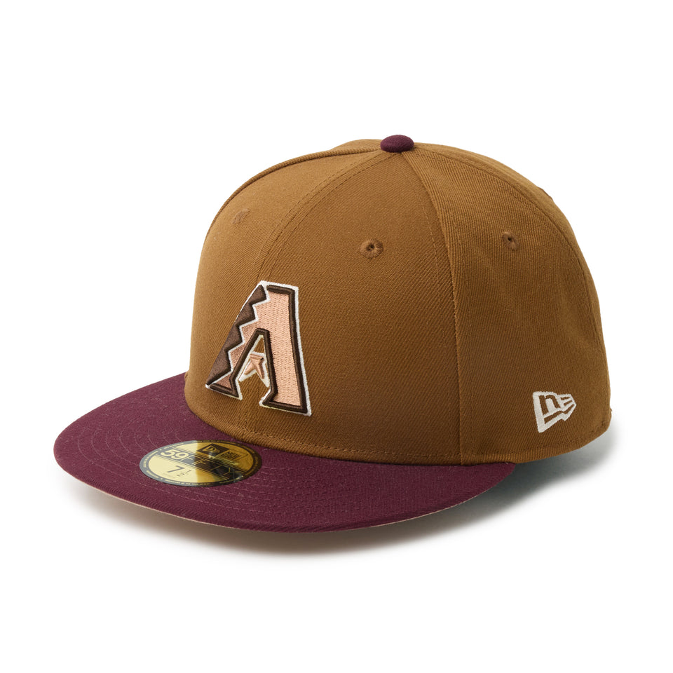 59FIFTY Mocha Mousse アリゾナ・ダイヤモンドバックス トーステッドピーナッツ/フロステッドバーガンディー | NEW ERA ニューエラ公式オンラインストア