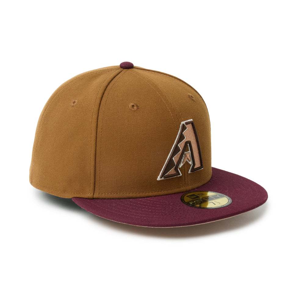 59FIFTY Mocha Mousse アリゾナ・ダイヤモンドバックス トーステッドピーナッツ/フロステッドバーガンディー | NEW ERA ニューエラ公式オンラインストア