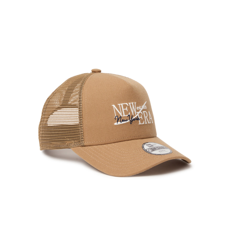 キッズ Youth 9FORTY A-Frame トラッカー Wind Logo カーキ 26SS | NEW ERA ニューエラ公式オンラインストア