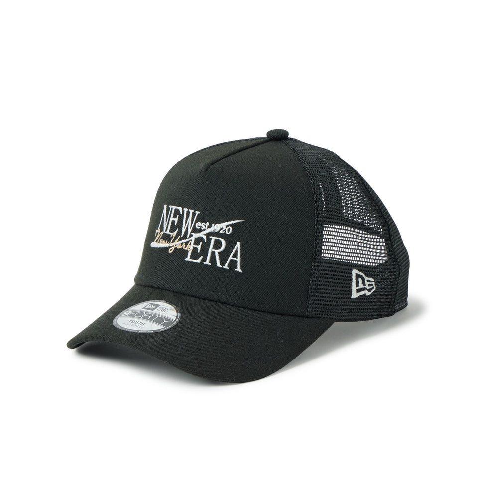 キッズ Youth 9FORTY A-Frame トラッカー Wind Logo ブラック 26SS | NEW ERA ニューエラ公式オンラインストア