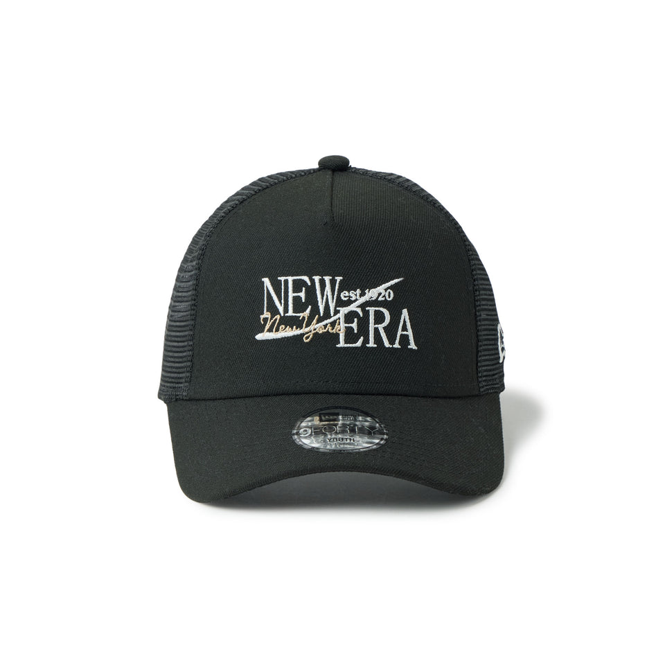 キッズ Youth 9FORTY A-Frame トラッカー Wind Logo ブラック 26SS | NEW ERA ニューエラ公式オンラインストア