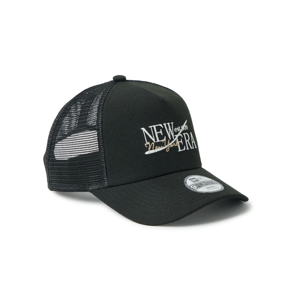 キッズ Youth 9FORTY A-Frame トラッカー Wind Logo ブラック 26SS | NEW ERA ニューエラ公式オンラインストア