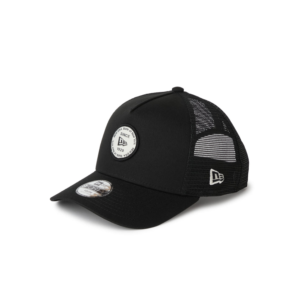 キッズ Youth 9FORTY A-Frame トラッカー Round Patch ブラック | NEW ERA ニューエラ公式オンラインストア