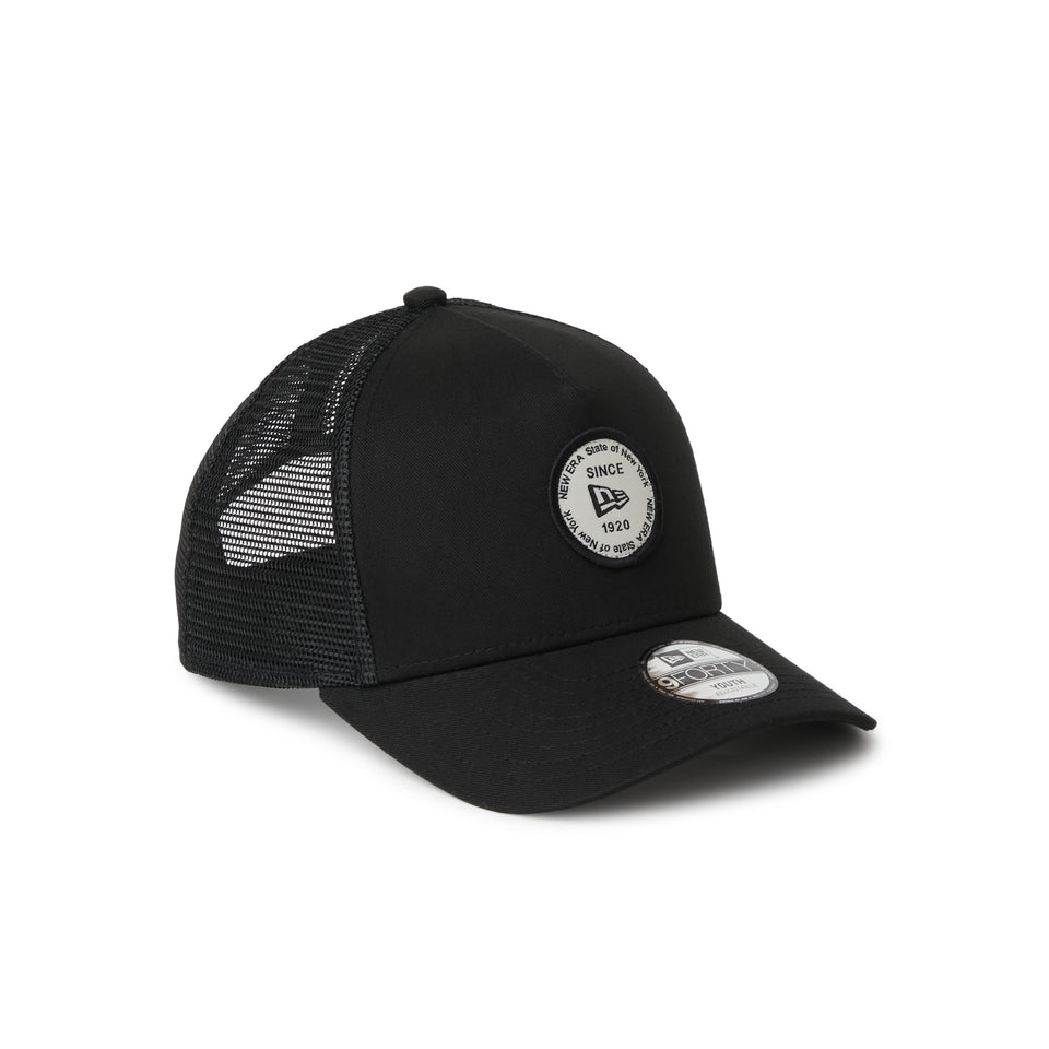 キッズ Youth 9FORTY A-Frame トラッカー Round Patch ブラック | NEW ERA ニューエラ公式オンラインストア
