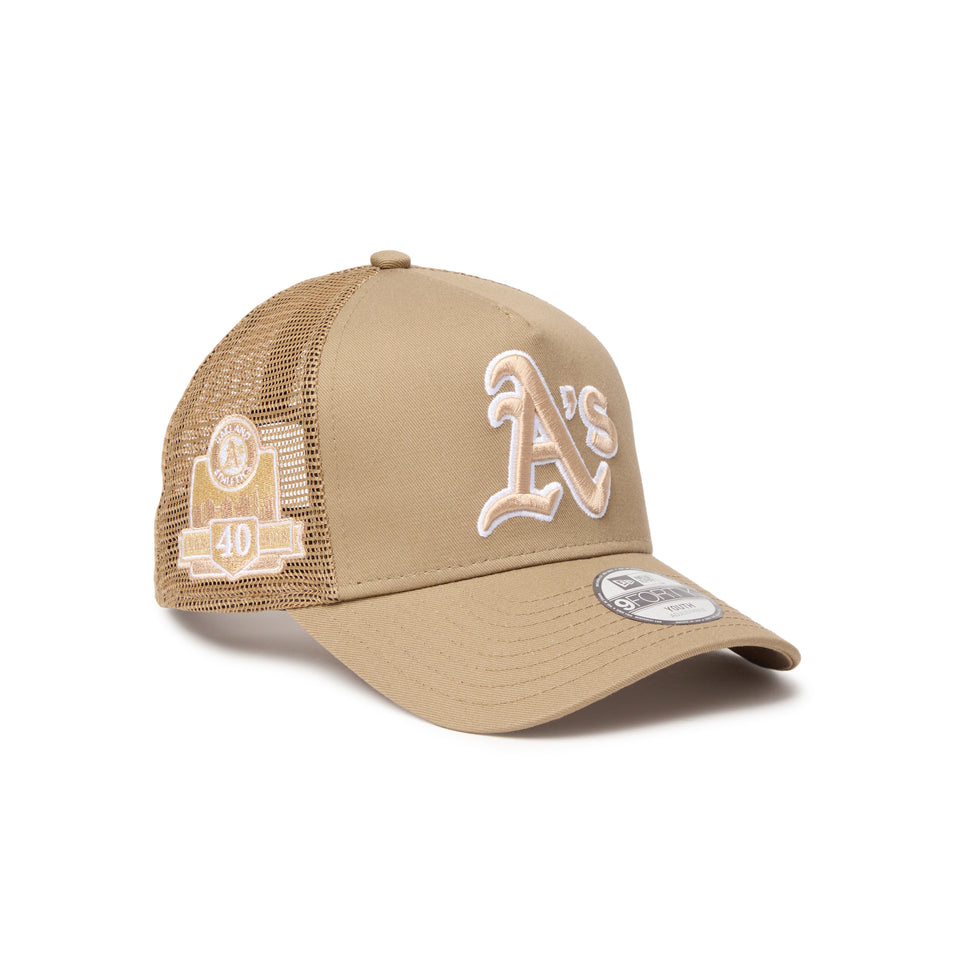 キッズ Youth 9FORTY A-Frame トラッカー オークランド・アスレチックス MLB Side Patch カーキ | NEW ERA ニューエラ公式オンラインストア