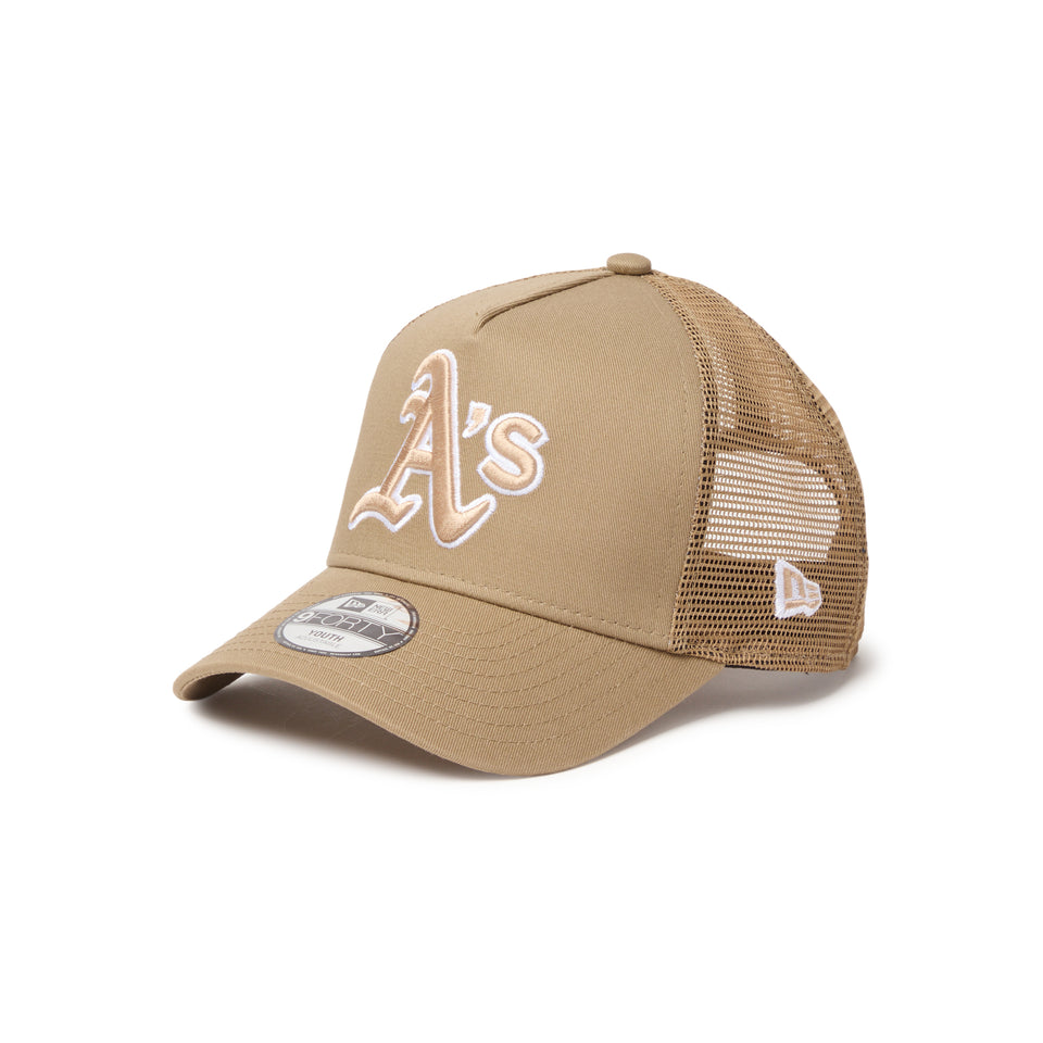 キッズ Youth 9FORTY A-Frame トラッカー オークランド・アスレチックス MLB Side Patch カーキ | NEW ERA ニューエラ公式オンラインストア