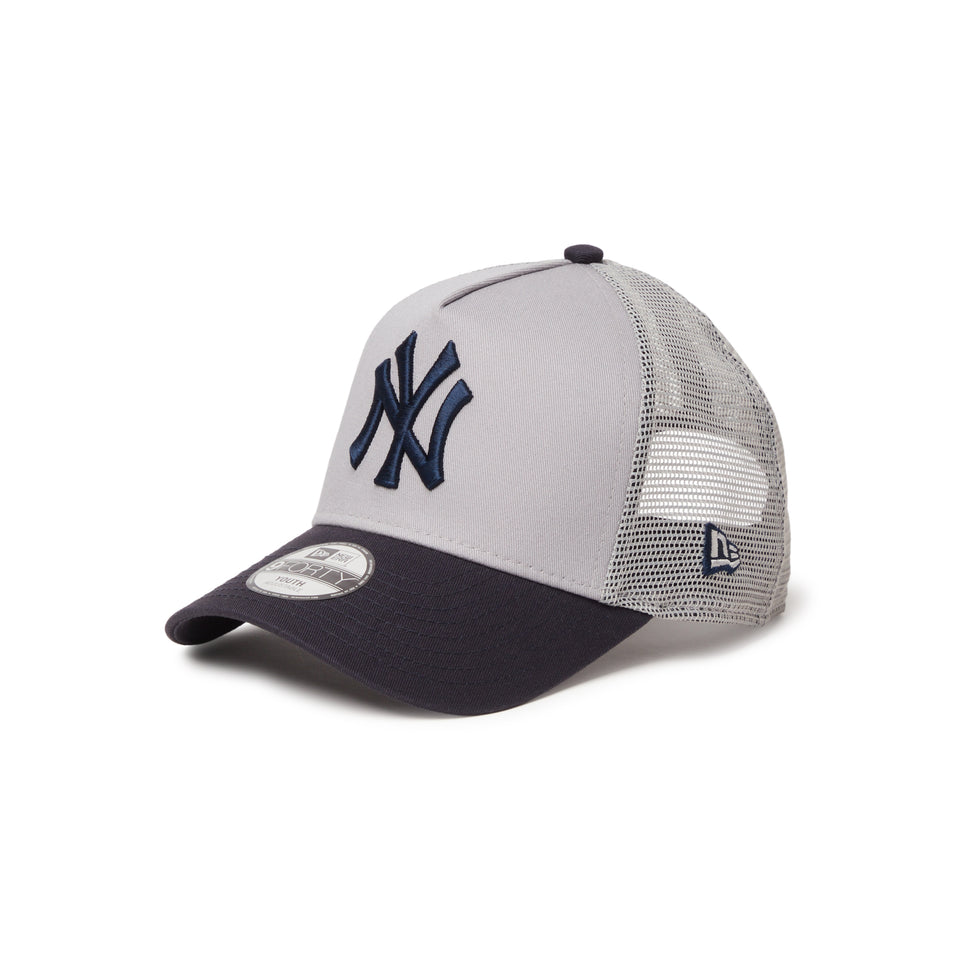 キッズ Youth 9FORTY A-Frame トラッカー ニューヨーク・ヤンキース MLB Side Patch グレー/ネイビー | NEW ERA ニューエラ公式オンラインストア