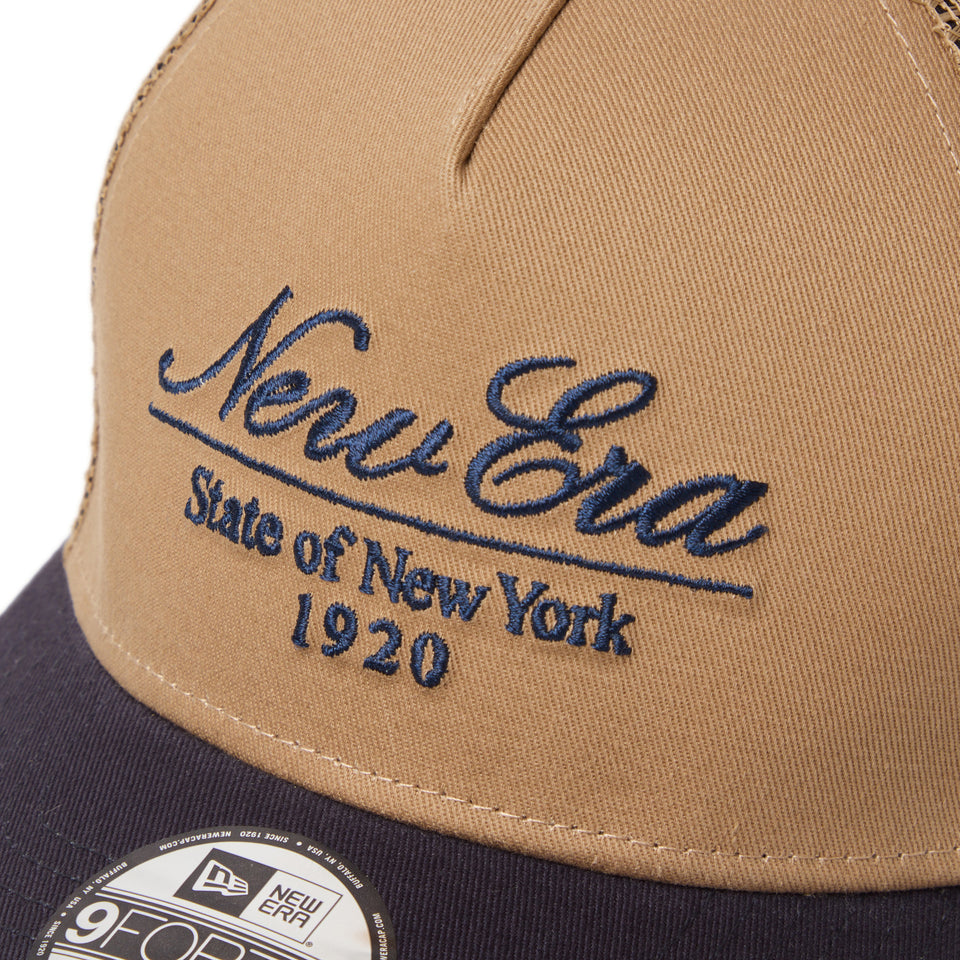 キッズ Youth 9FORTY A-Frame トラッカー Classic Script カーキ/ネイビー | NEW ERA ニューエラ公式オンラインストア