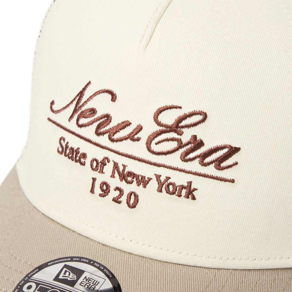 キッズ Youth 9FORTY A-Frame トラッカー Classic Script クロームホワイト/ペブル | NEW ERA ニューエラ公式オンラインストア