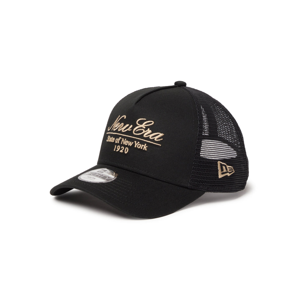 キッズ Youth 9FORTY A-Frame トラッカー Classic Script ブラック | NEW ERA ニューエラ公式オンラインストア
