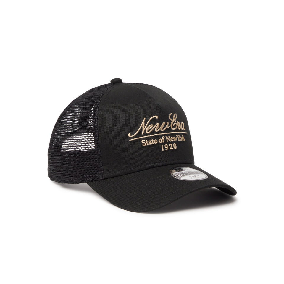キッズ Youth 9FORTY A-Frame トラッカー Classic Script ブラック | NEW ERA ニューエラ公式オンラインストア