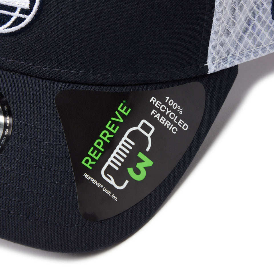 9FORTY A-Frame トラッカー REPREVE ニュートラッカーメッシュ ボックスロゴ ネイビー｜アウトドア | NEW ERA ニューエラ公式オンラインストア