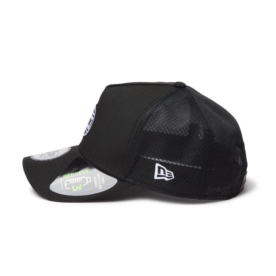 9FORTY A-Frame トラッカー REPREVE ニュートラッカーメッシュ ボックスロゴ ブラック｜アウトドア | NEW ERA ニューエラ公式オンラインストア