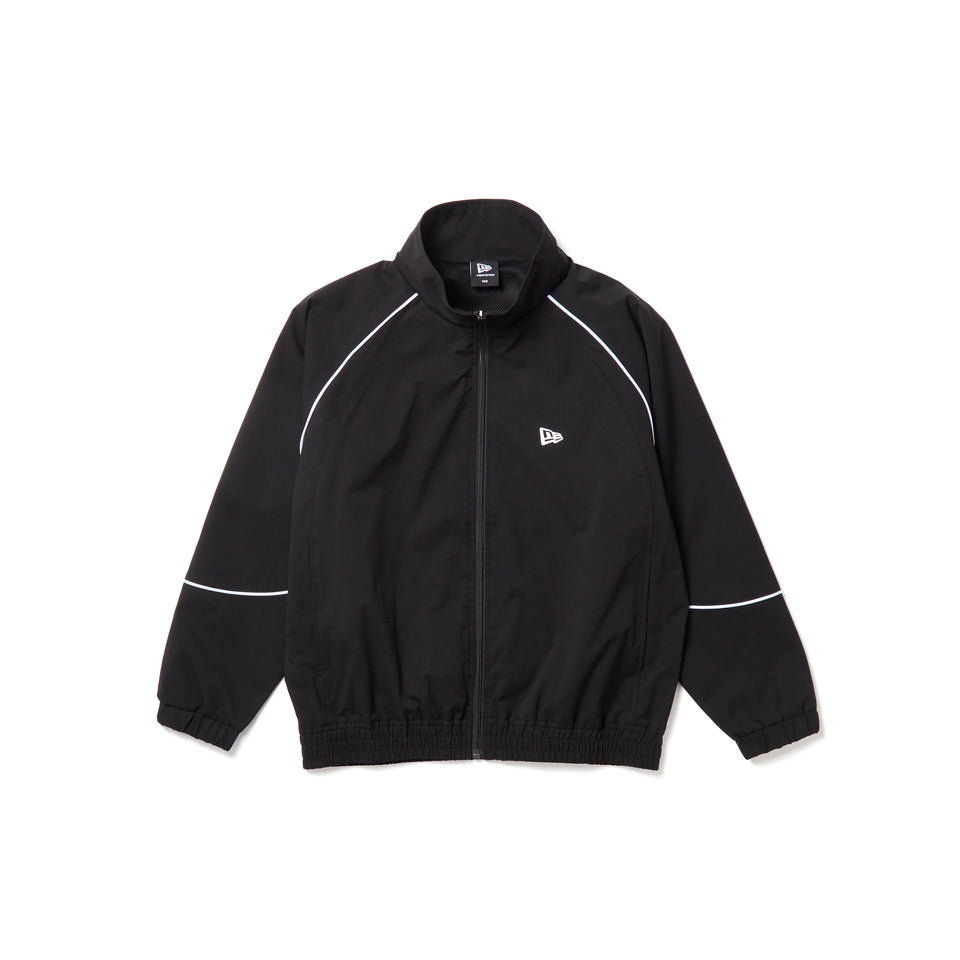 キッズ Youth オーバーサイズド パイピング ジャケット ボックスロゴ ブラック｜パフォーマンスアパレル | NEW ERA ニューエラ公式オンラインストア
