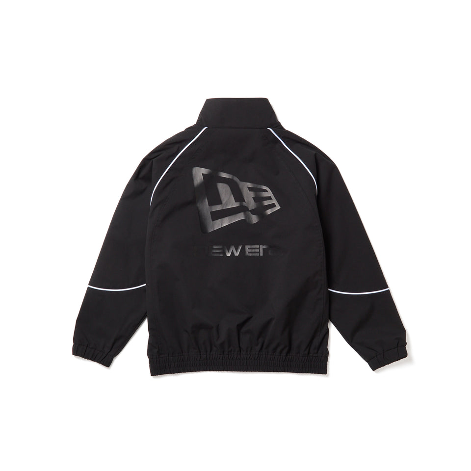 キッズ Youth オーバーサイズド パイピング ジャケット ボックスロゴ ブラック｜パフォーマンスアパレル | NEW ERA ニューエラ公式オンラインストア