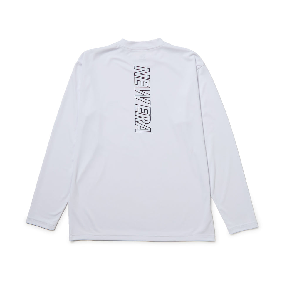 長袖 パフォーマンス Tシャツ VERTICAL LOGO ホワイト｜パフォーマンスアパレル | NEW ERA ニューエラ公式オンラインストア