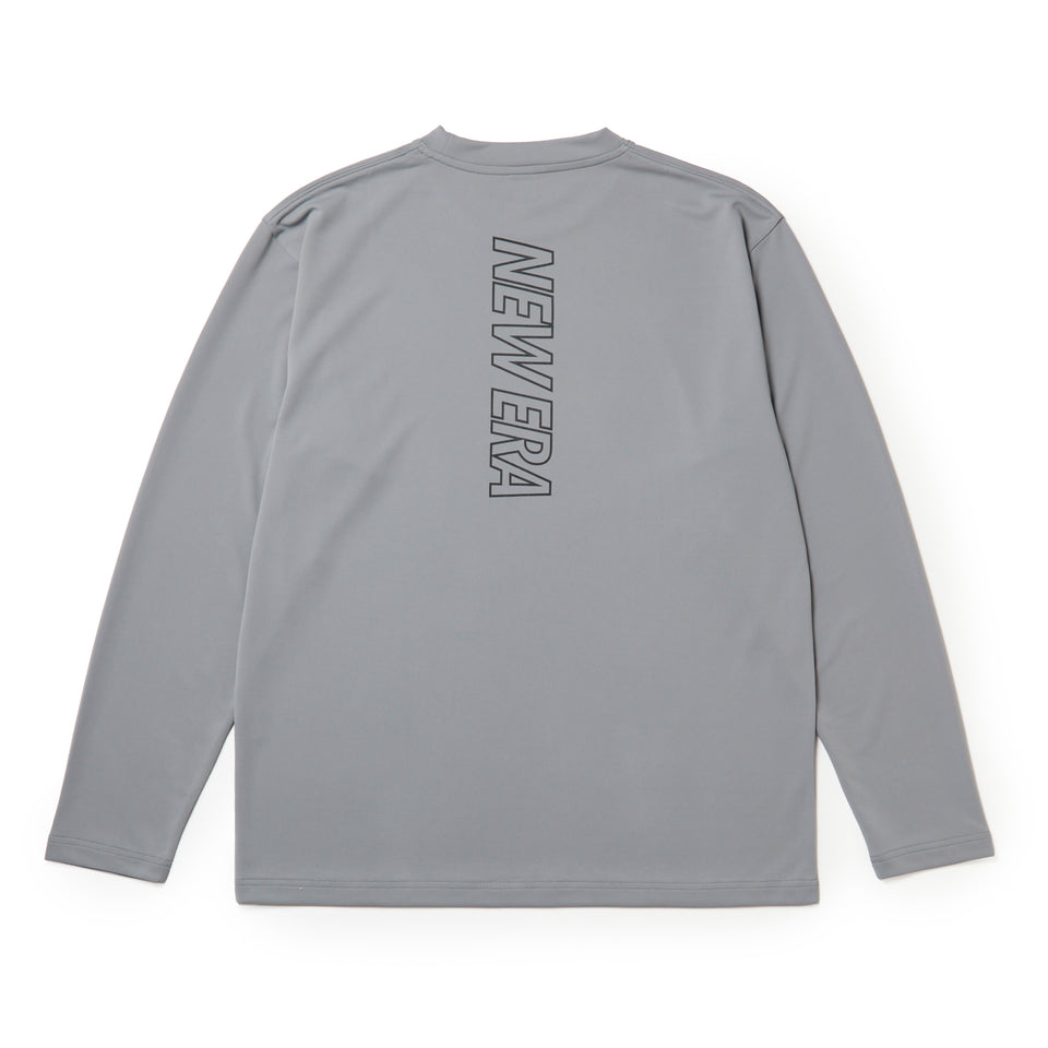 長袖 パフォーマンス Tシャツ VERTICAL LOGO グレー｜パフォーマンスアパレル | NEW ERA ニューエラ公式オンラインストア