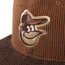 59FIFTY Corduroy コーデュロイ ボルティモア・オリオールズ ブラウン ダークブラウン | NEW ERA ニューエラ公式オンラインストア