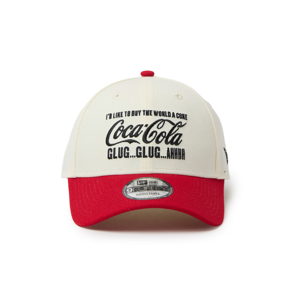 9FORTY Coca-Cola コカ・コーラ クロームホワイト/スカーレット | NEW ERA ニューエラ公式オンラインストア