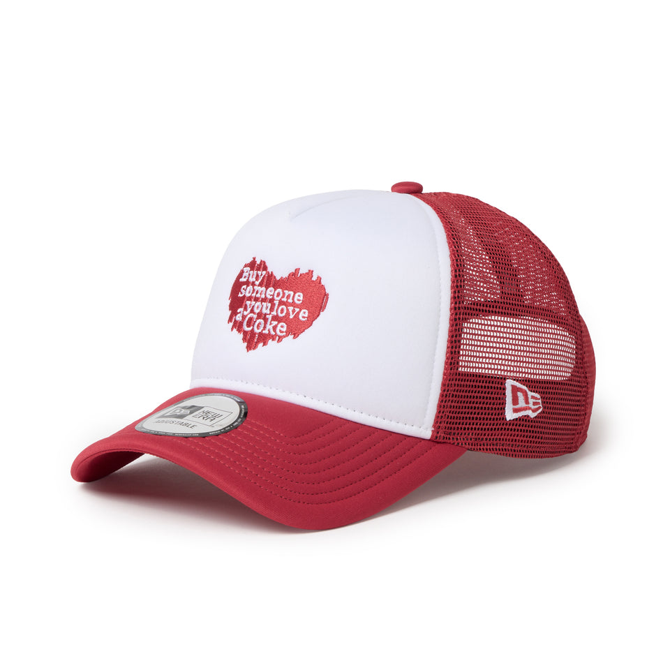 9FORTY A-Frame トラッカー Coca-Cola designed by Kosuke Kawamura ホワイト/スカーレット | NEW ERA ニューエラ公式オンラインストア