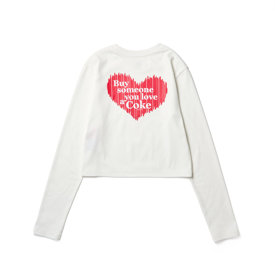 Women's 長袖 クロップド Tシャツ Coca-Cola designed by Kosuke Kawamura BH オフホワイト | NEW ERA ニューエラ公式オンラインストア