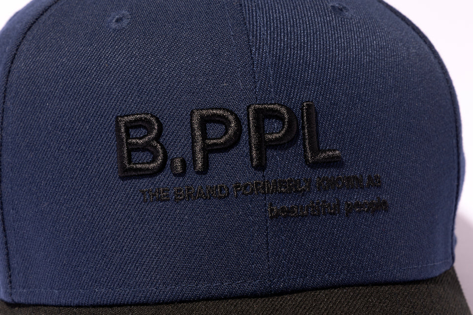 9SEVENTY ストレッチスナップ beautiful people ネイビー ブラックバイザー