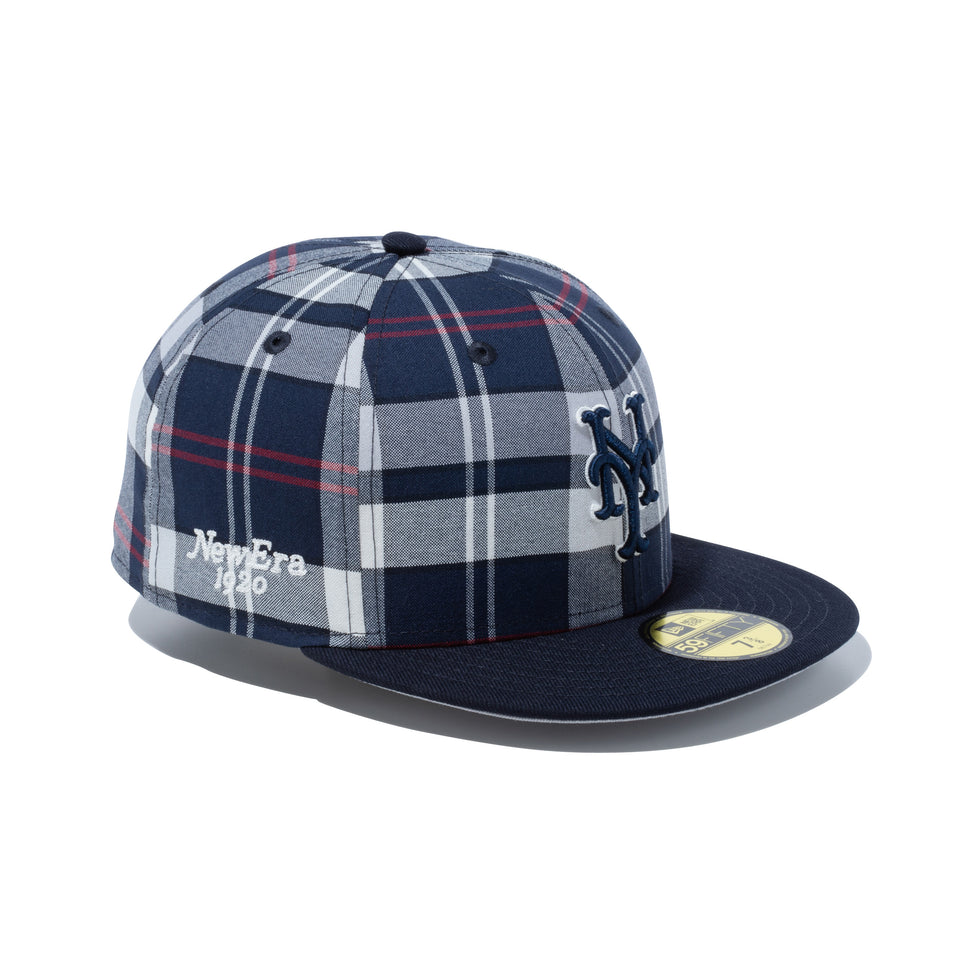 59FIFTY BLACK LABEL SS24 ニューヨーク・メッツ タータンチェック ネイビー