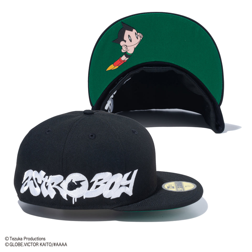 59FIFTY NEXT ATOM for the future Produced by #AAAA ASTROBOY エッセンシャルロゴ ブラック ケリーグリーンアンダーバイザー