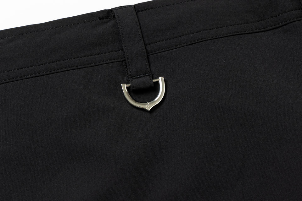 ストレッチナイロン ショートパンツ Turf & Surf mastermind JAPAN マスターマインド・ジャパン SS25 Skull Logo ブラック | ゴルフ
