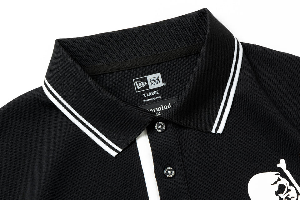 半袖 鹿の子 ポロシャツ mastermind JAPAN マスターマインド・ジャパン SS25 Skull Logo ブラック | ゴルフ