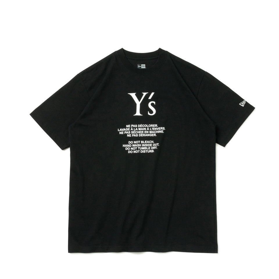 半袖 コットン Tシャツ Y's SS24 ブラック レギュラーフィット