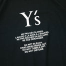 半袖 コットン Tシャツ Y's SS24 ブラック レギュラーフィット