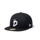 59FIFTY Dogear Records Dロゴ ブラック グレーアンダーバイザー