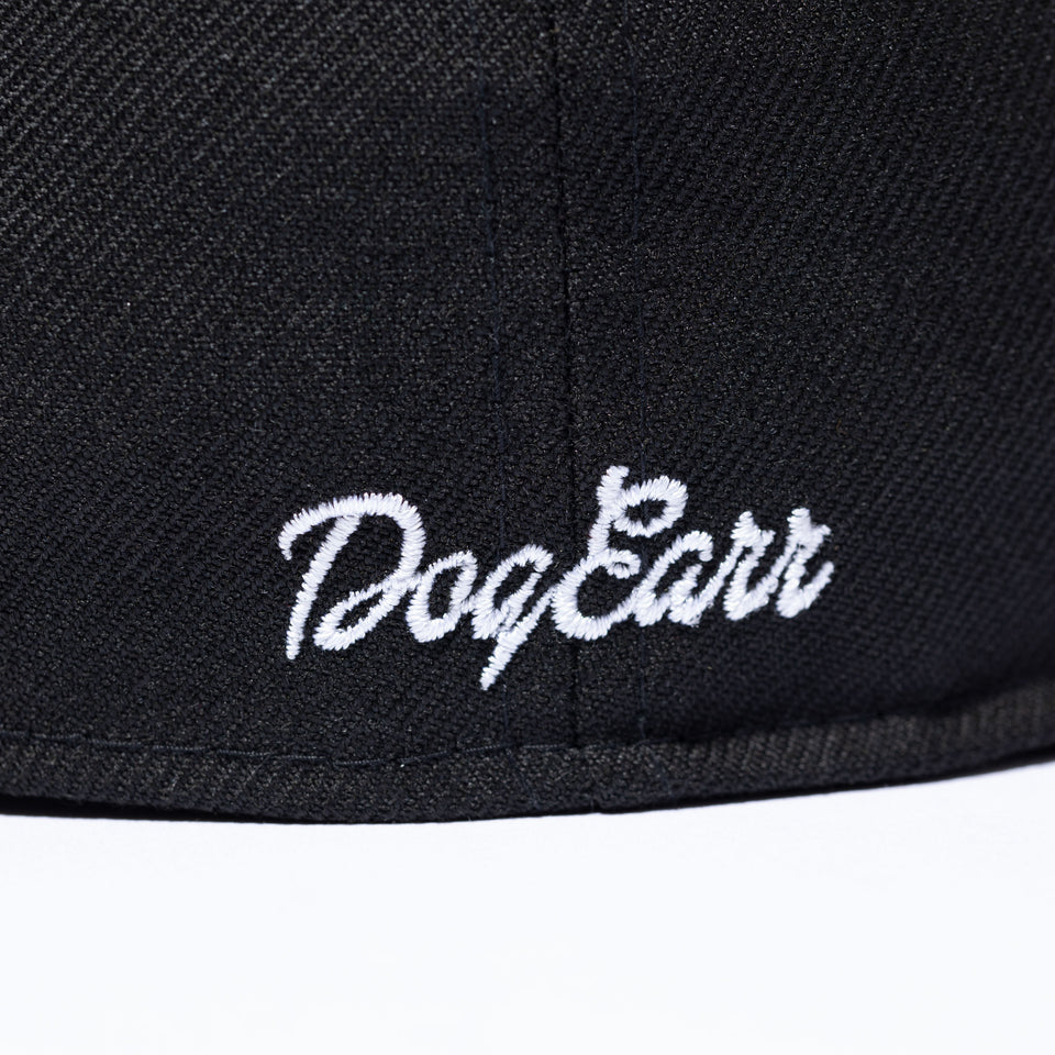 59FIFTY Dogear Records Dロゴ ブラック グレーアンダーバイザー