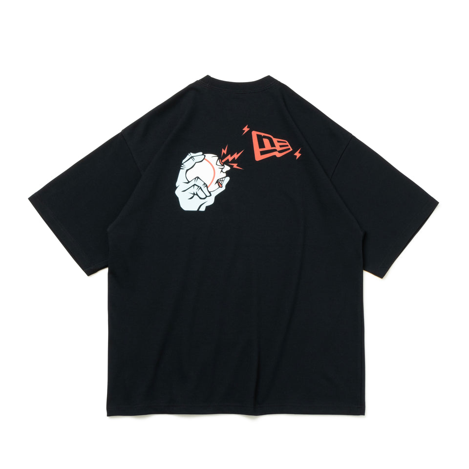 半袖 オーバーサイズド パフォーマンス Tシャツ COOKIE ボールフィンガー フラッグロゴ ブラック