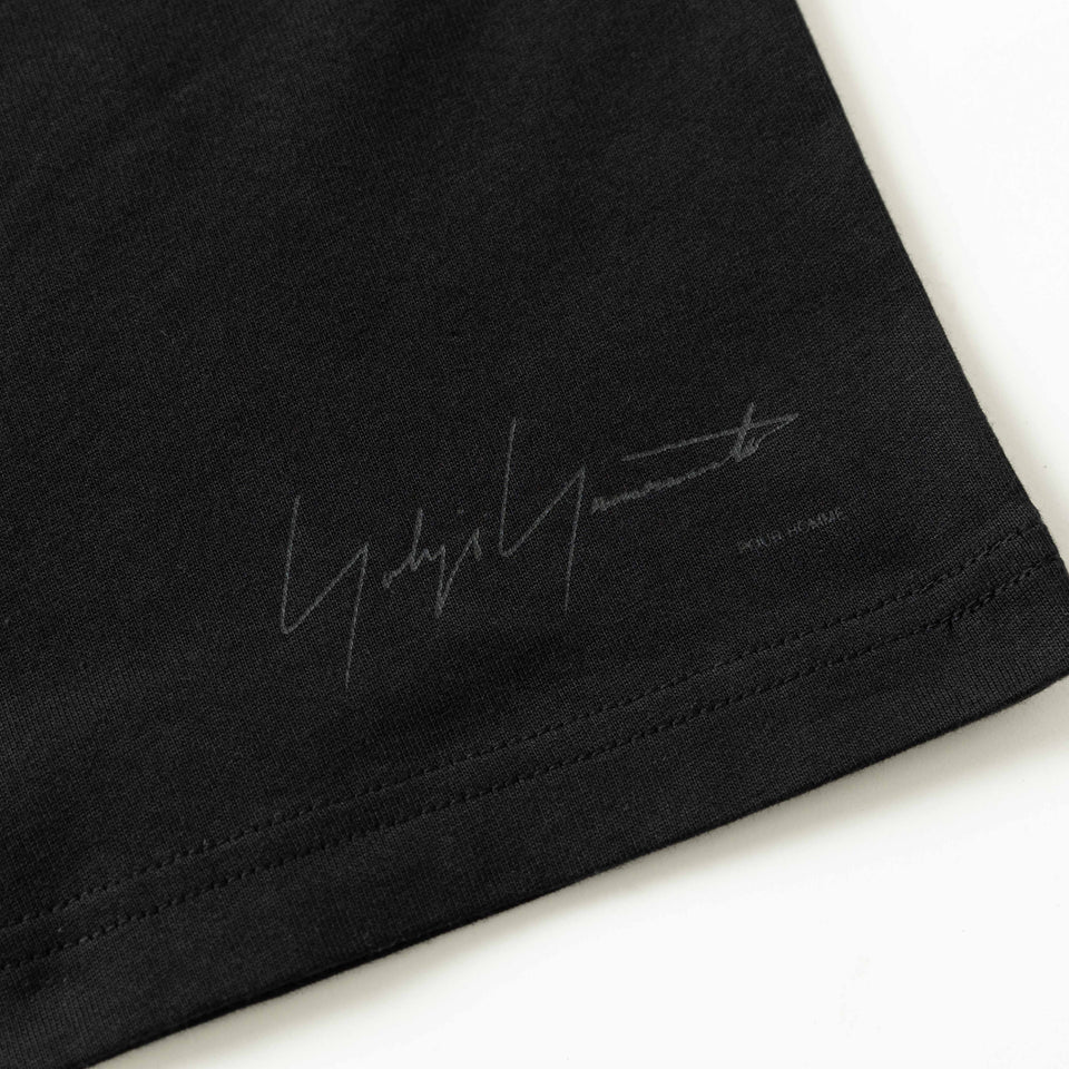 半袖 コットン Tシャツ Yohji Yamamoto SS23 ボックスロゴ ブラック レギュラーフィット