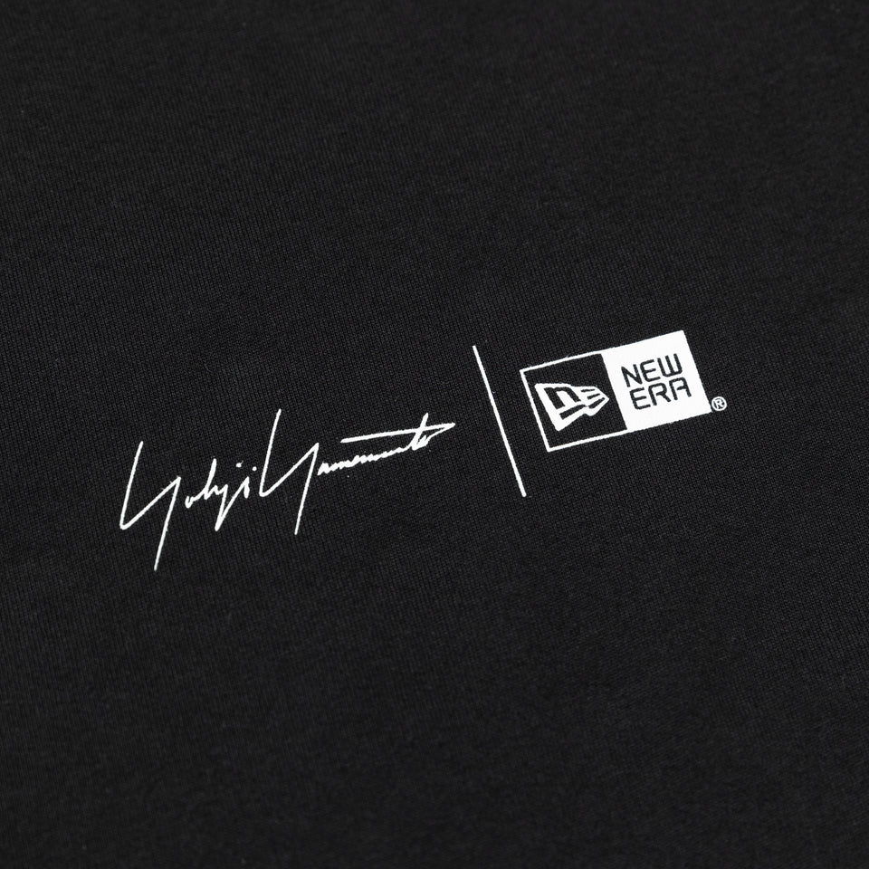 オーバーサイズド 長袖 コットン Tシャツ Yohji Yamamoto FW23 シグネチャーロゴ Yモチーフ ブラック
