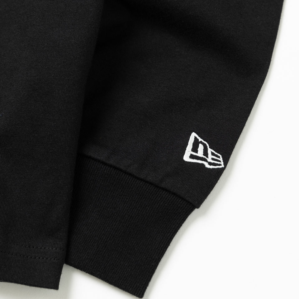 オーバーサイズド 長袖 コットン Tシャツ Yohji Yamamoto FW23 シグネチャーロゴ Yモチーフ ブラック