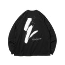 オーバーサイズド 長袖 コットン Tシャツ Yohji Yamamoto FW23 シグネチャーロゴ Yモチーフ ブラック