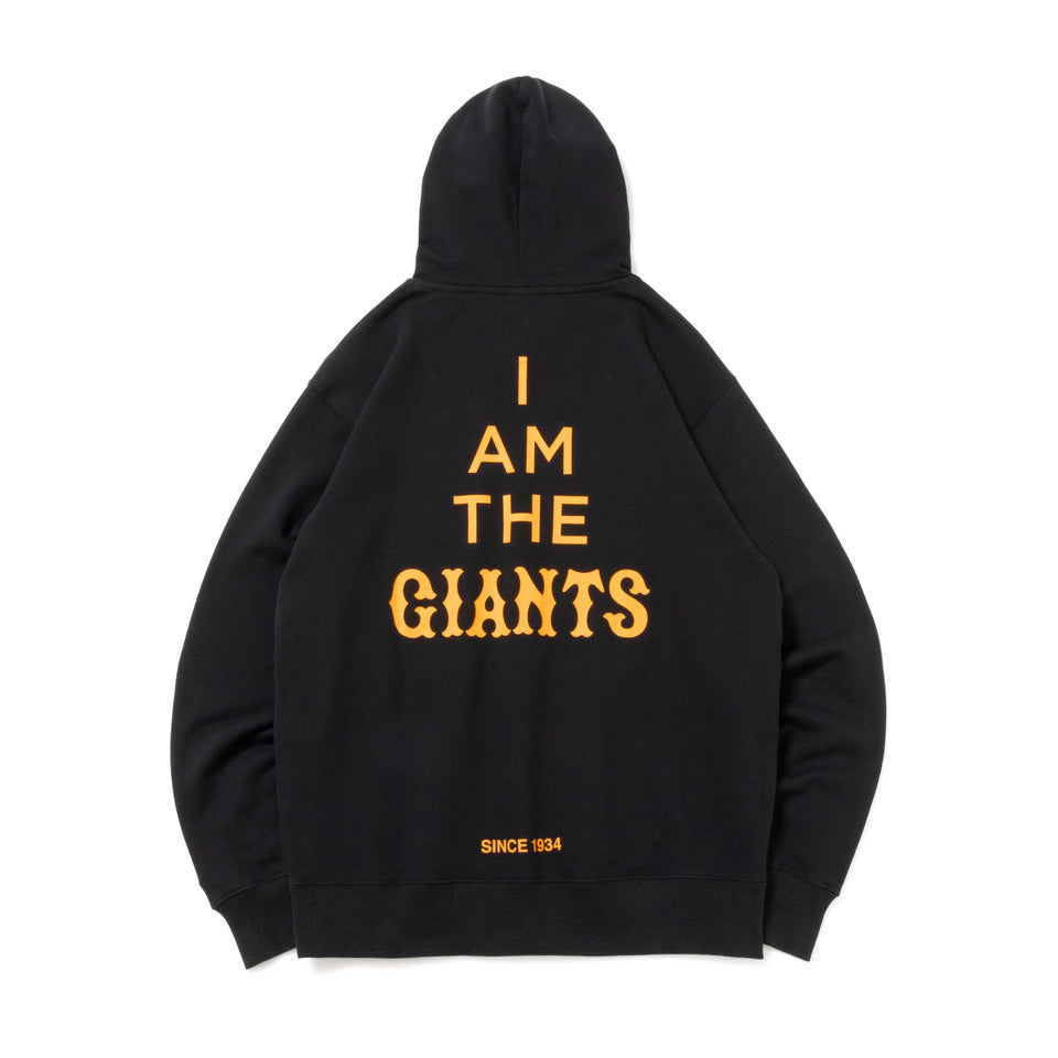 裏毛 スウェット プルオーバーフーディー TAKAHIROMIYASHITATheSoloist. x Yomiuri Giants ブラック × オレンジ