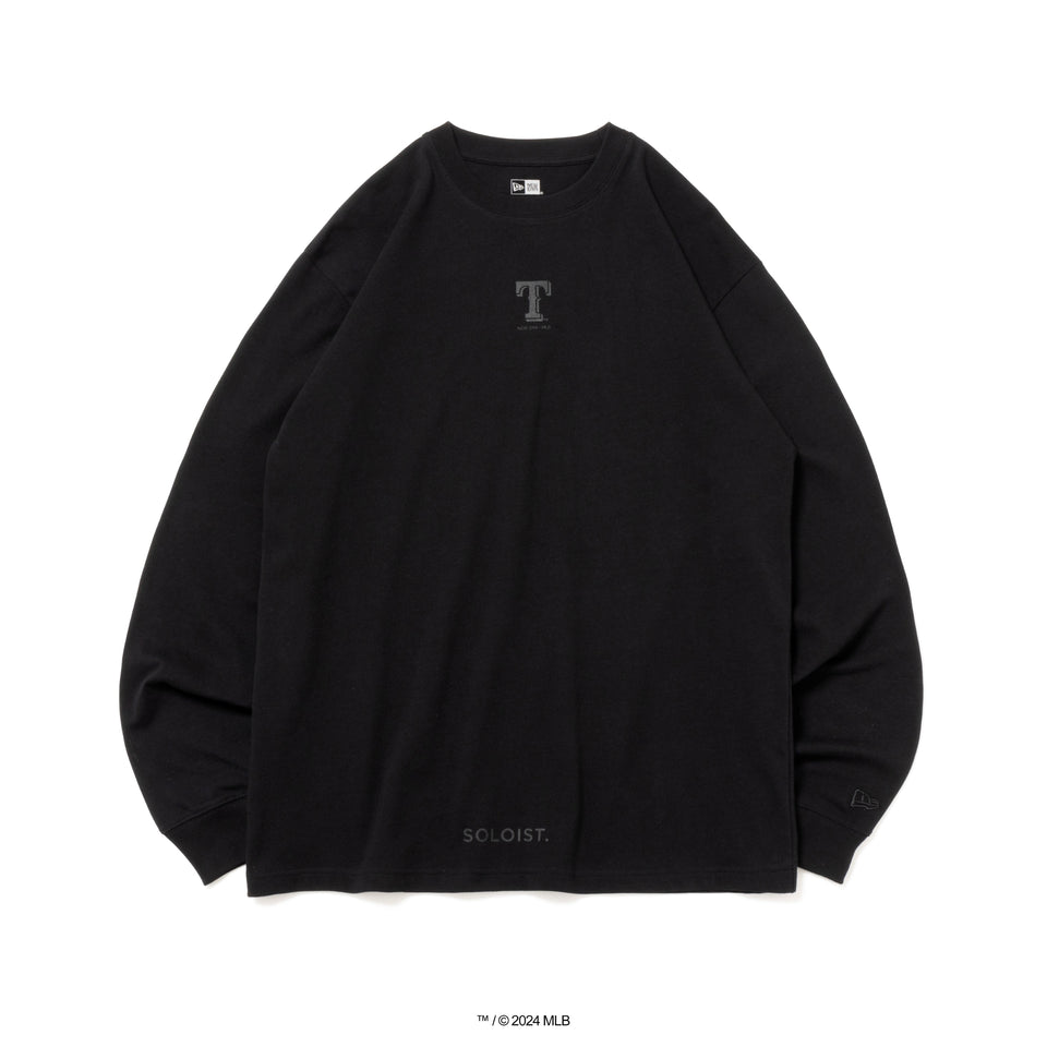長袖 コットン Tシャツ MLB x TAKAHIROMIYASHITATheSoloist. テキサス・レンジャーズ ブラック レギュラーフィット