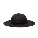 フィッテド ロングブリムハット Y's FW24 ブラック × ブラック