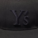 フィッテド ロングブリムハット Y's FW24 ブラック × ブラック