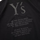 半袖 コットン Tシャツ Y's FW24 ブラック レギュラーフィット