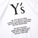 半袖 コットン Tシャツ Y's FW24 ホワイト レギュラーフィット