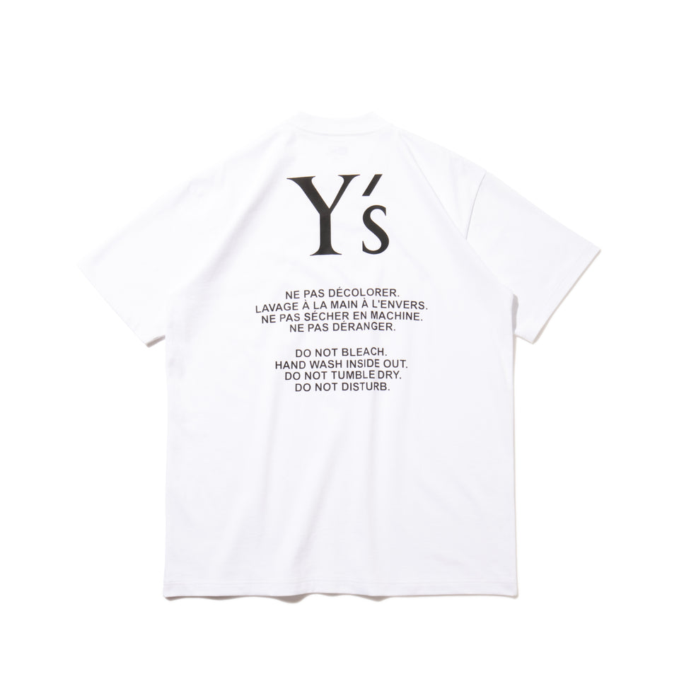 半袖 コットン Tシャツ Y's FW24 ホワイト レギュラーフィット
