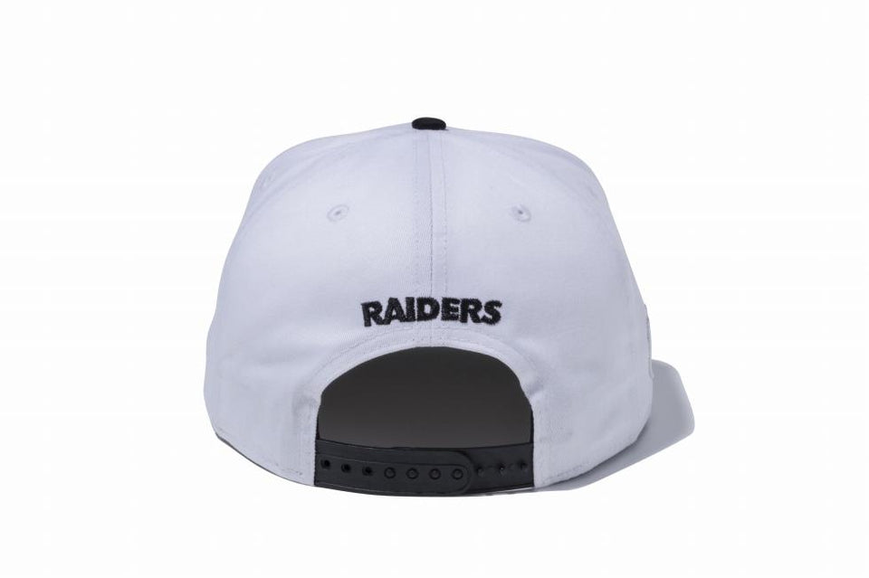 9FIFTY オークランド・レイダースシールドロゴ ホワイト × ブラック ブラックバイザー